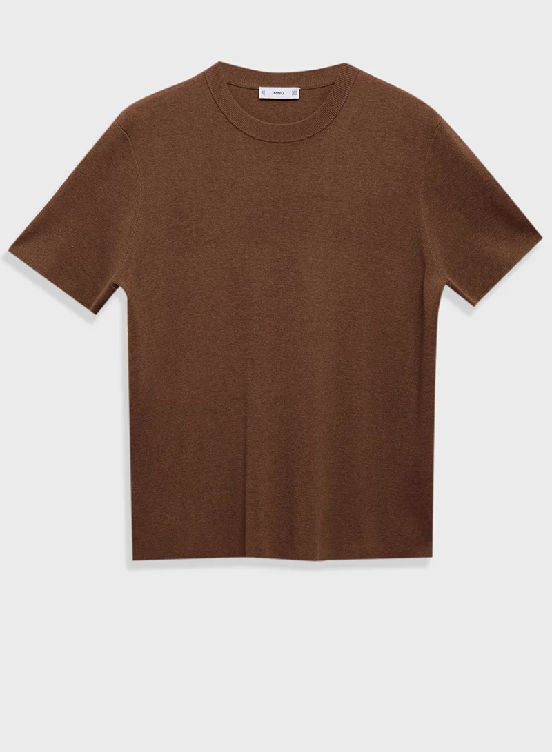 Mango Man Essential Crew Neck T-Shirt