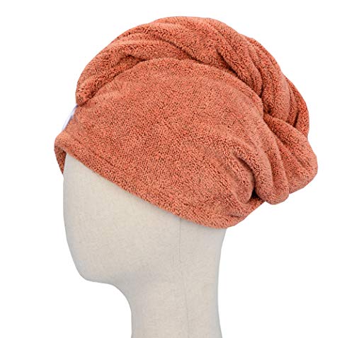 HOPESHINE Microfiber Hair Drying Towel Turban Twist for Long Hair Magic Instant Dry Hair Towel Wrap Fast Drying Absorbent Cap Great Gift for Women and Girls 2-Pack - Image 3