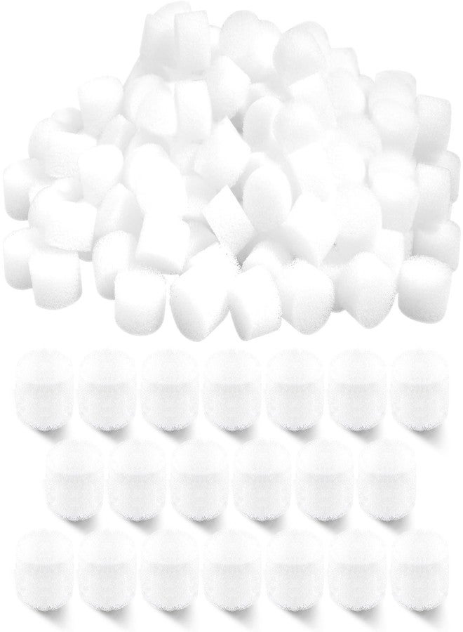 BHUCUTU 100 Pieces Air Filter Sponge for Compressor System Accessories Round White Sponge Air Filter Replacement for Compressor System (White) - Image 1
