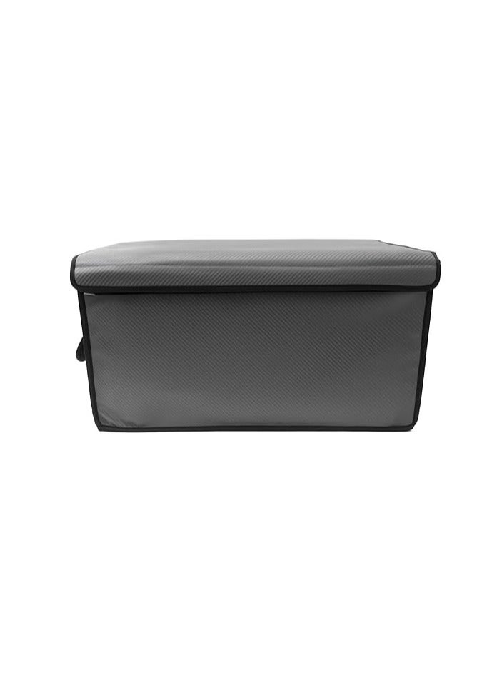 Heavy-Duty Car Trunk Organizer Box – Foldable Waterproof Cargo Storage Box with Lid, Side Pockets, and Adjustable Straps – Universal Fit for SUVs, Cars, and Trucks - Image 3