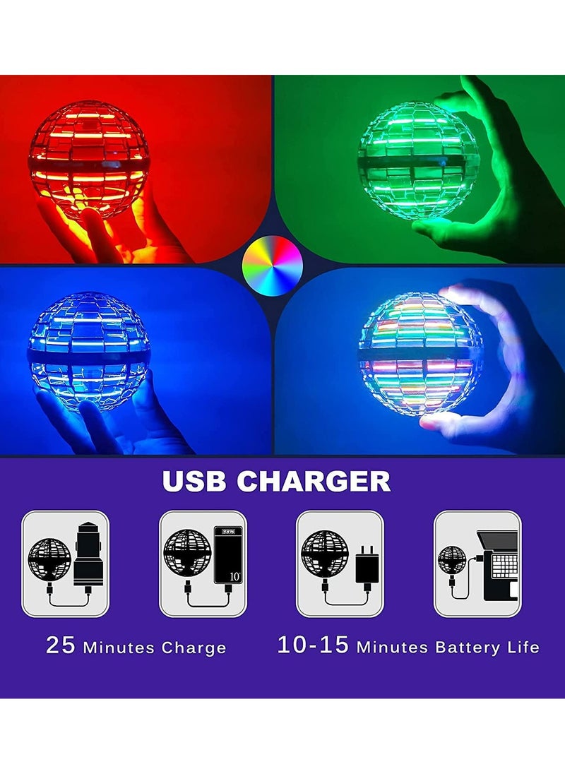 LIMOS - Flying Ball Toys Hand Controlled 360°Rotating LED Built-in Ball Toys - Image 1