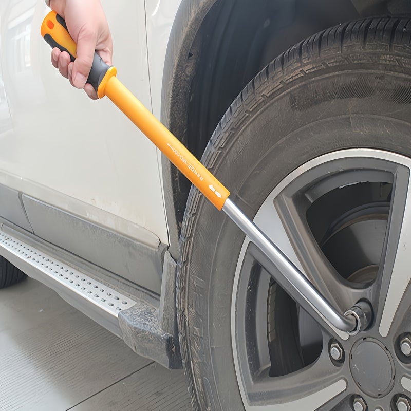 Orange Heavy Duty Telescoping Lug Wrench With 17 19 21 23mm Sockets - Image 2