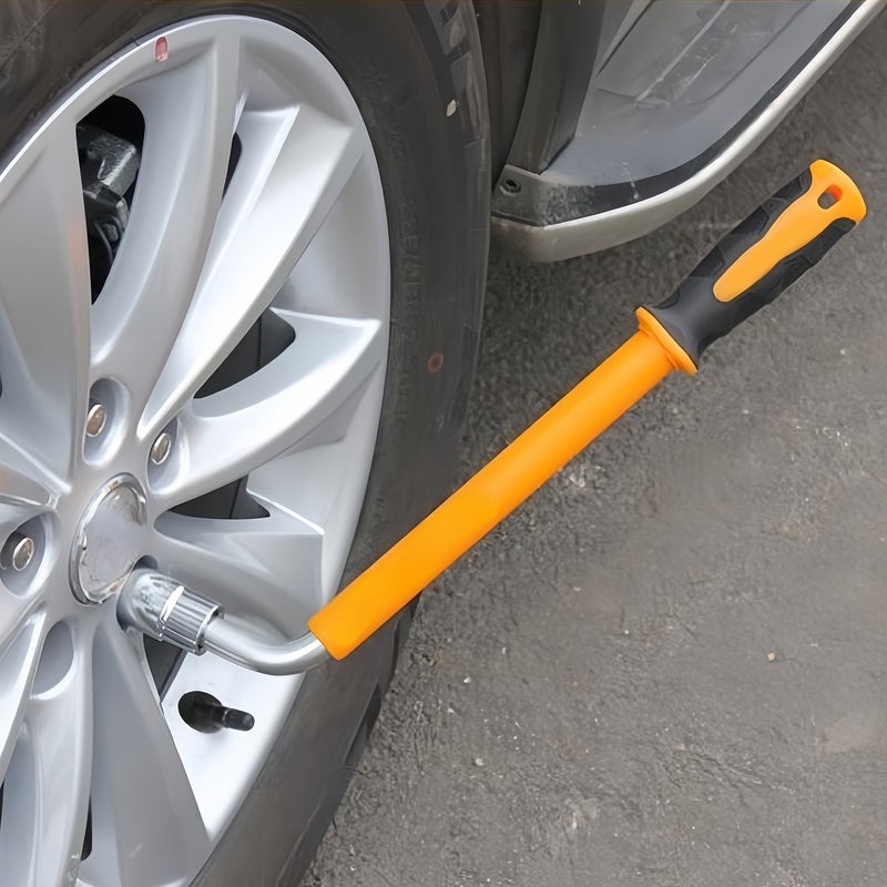 Orange Heavy Duty Telescoping Lug Wrench With 17 19 21 23mm Sockets - Image 1