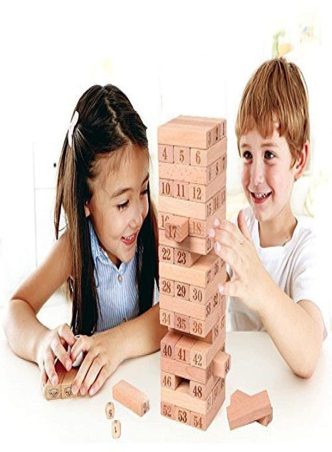Zelvo Colourful Wooden Blocks for Boys 7-14 Years - Indoor Balancing & Building Game, Montessori Wooden Toys, Kids Activity Tower Block for Cognitive Development & Fun (Number Blocks) - Image 5