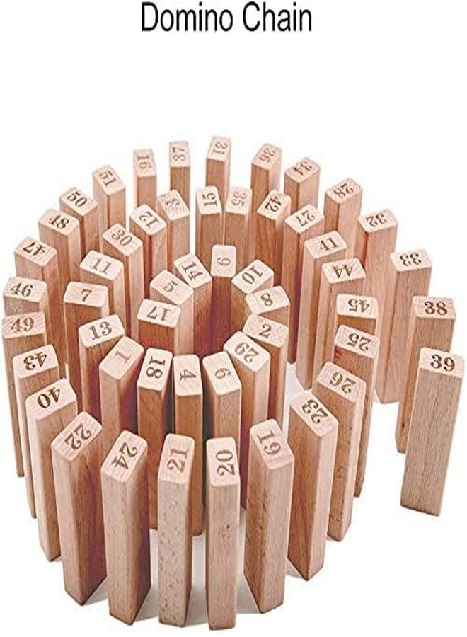 Zelvo Colourful Wooden Blocks for Boys 7-14 Years - Indoor Balancing & Building Game, Montessori Wooden Toys, Kids Activity Tower Block for Cognitive Development & Fun (Number Blocks) - Image 2