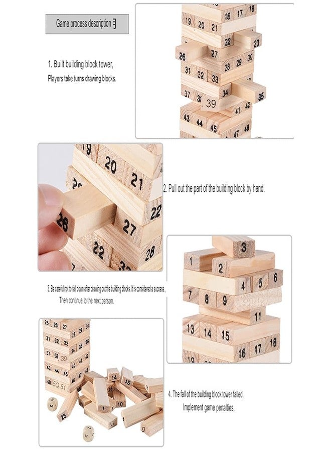 Zelvo Colourful Wooden Blocks for Boys 7-14 Years - Indoor Balancing & Building Game, Montessori Wooden Toys, Kids Activity Tower Block for Cognitive Development & Fun (Number Blocks) - Image 3