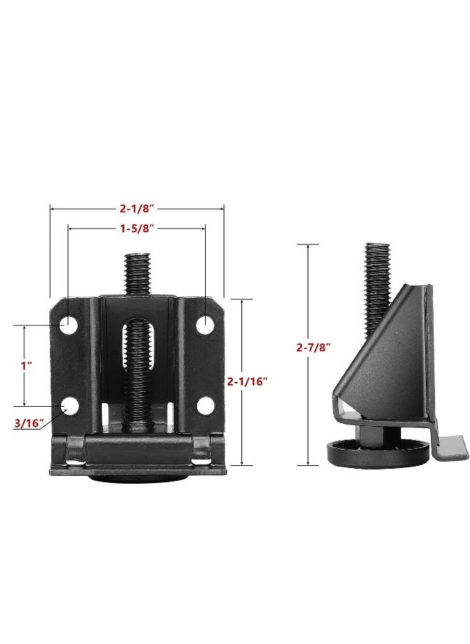 Generic Leveling Feet 4 Pack Leveling Feet Heavy Duty Furniture Levelers Adjustable Anti Slip Table Leg with Screws Lock Nuts and Wrench 2 Inch Adjustable Height for Table Cabinets and Workbench  - Image 5