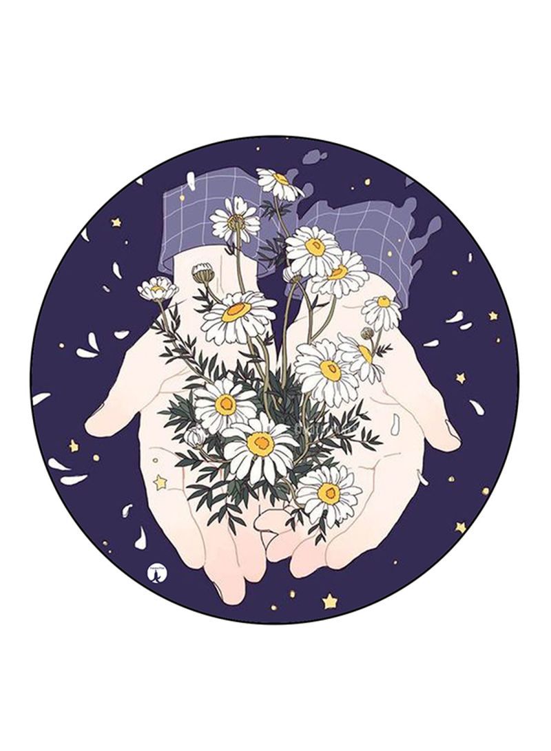 RKN Flowers Printed Mouse Pad  Multicolour