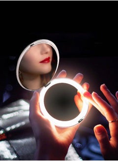 POWER N Power In - 4000 mAh power bank with women's mirror and three-level lighting - pink color  - Image 3