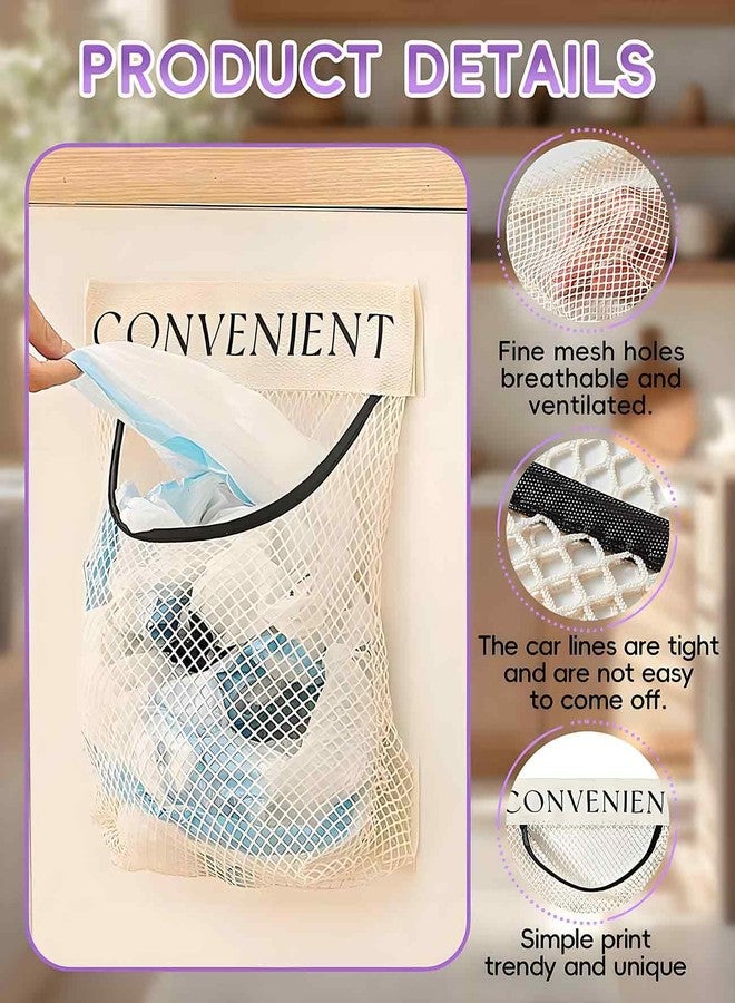Waaqkid 2 Pack Grocery Bag Holder for Plastic Bags, Shopping Bag Storage Dispenser under Sink with Sticky Wall Mount - Image 3