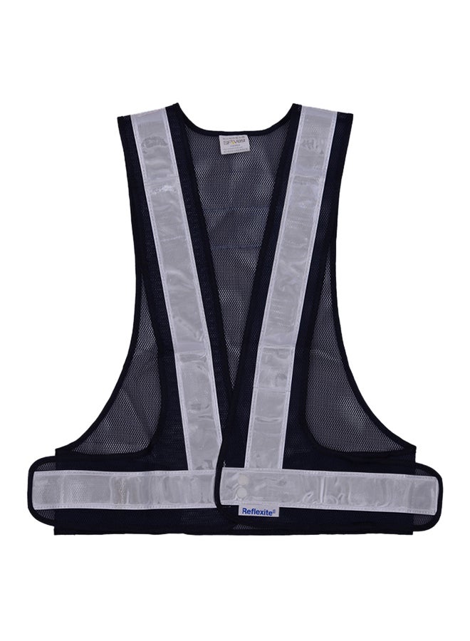 سترة سلامة عاكسة يمكن رؤيتها بوضوح أسود/ذهبي 0.23كيلوجرام