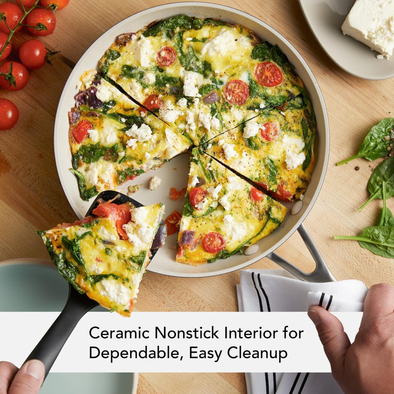 KitchenAid Hard Anodized Ceramic Nonstick Frying Pan/Skillet, 10 Inch - Matte Black - Image 5