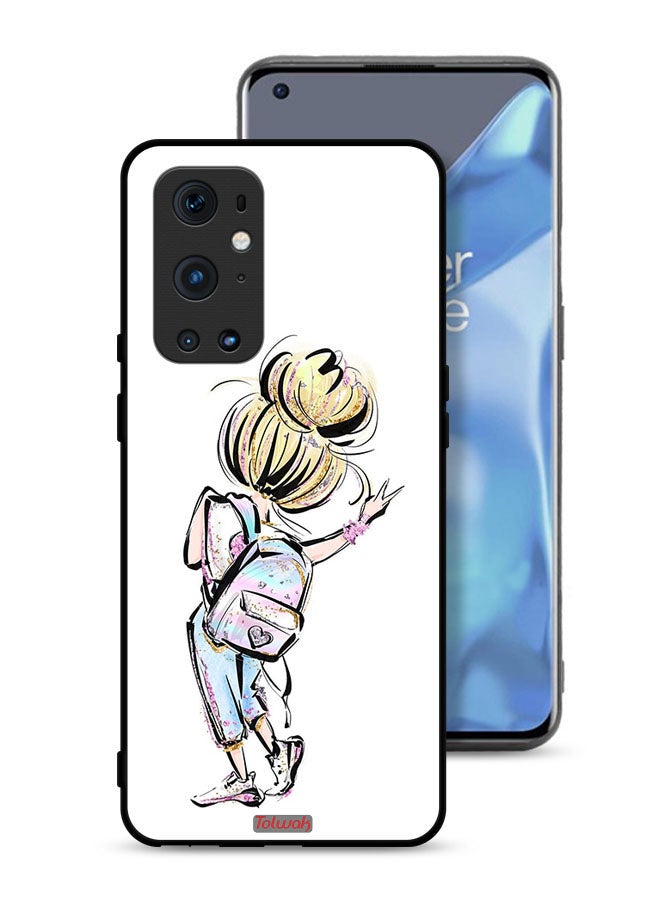 Tolwak OnePlus 9 Pro 5G Protective Case Cover Back To School Girl Art - Image 1