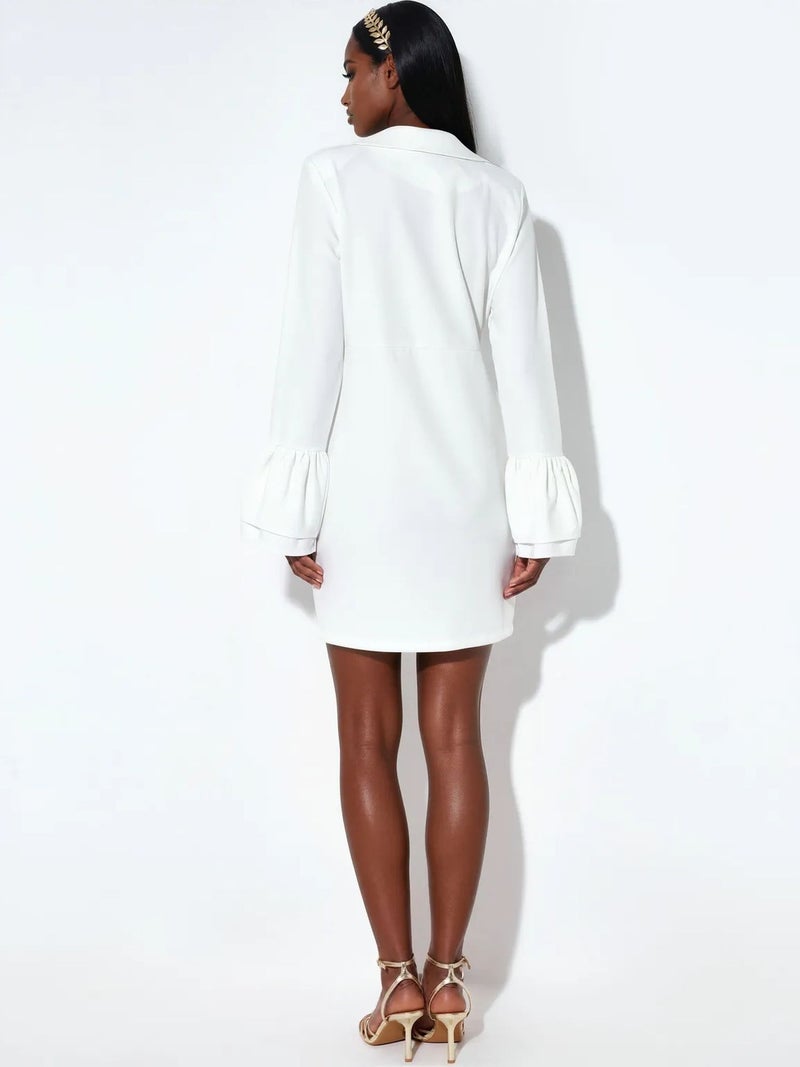 Jennyfer Fitted Mini Dress With V-neck And Buttons - Image 2