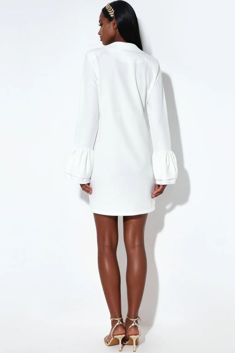 Jennyfer Fitted Mini Dress With V-neck And Buttons - Image 2