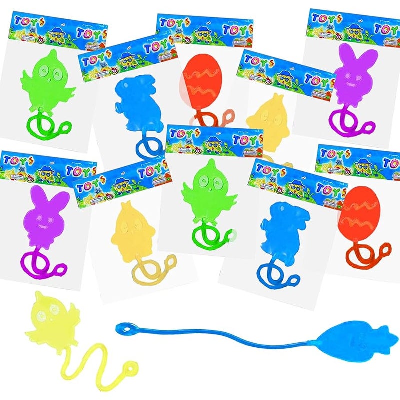CHHOEAV 36 Pack Easter Sticky Hands Toys, Easter Theme Styles Stretchy Toys Easter Basket Stuffers, Easter Egg Fillers, Party Favors Gifts for Kids Boys Girls - Image 1