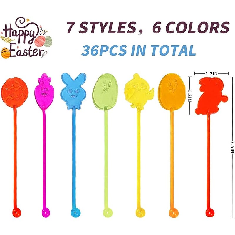 CHHOEAV 36 Pack Easter Sticky Hands Toys, Easter Theme Styles Stretchy Toys Easter Basket Stuffers, Easter Egg Fillers, Party Favors Gifts for Kids Boys Girls - Image 3