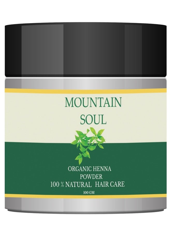 Mountain Soul Natural Henna Powder for Hair - 100g | 100% Pure Mehendi Powder | Chemical Free Herbal Hair Color | Grey Hair Coverage | Hair Conditioning & Scalp Care | For Men & Women - Image 1