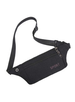 Generic Canvas Fanny Pack Large Capacity Multi-Layer Mens Bag sheet bag Black 