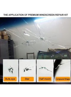 Excefore Fast Repair DIY Car Windshield Repair Kit - Fixes Auto Glass Windshield Crack, Chip, and Scratch - Suitable for Bulls Eyes, Star, Half Moon, and Long Crack Combination Repairs  - Image 3
