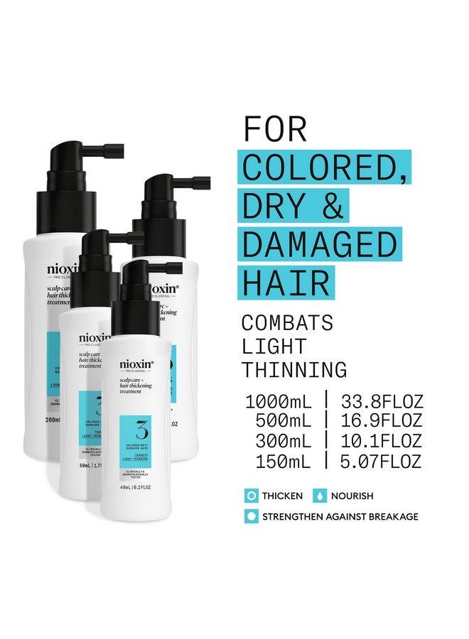 نيوكسين نظام نيوكسين 3 لعلاج فروة الرأس وتكثيف الشعر - سيروم للشعر التالف مع تساقط خفيف، 6.8 أونصة (قد تختلف العبوة) - Image 4