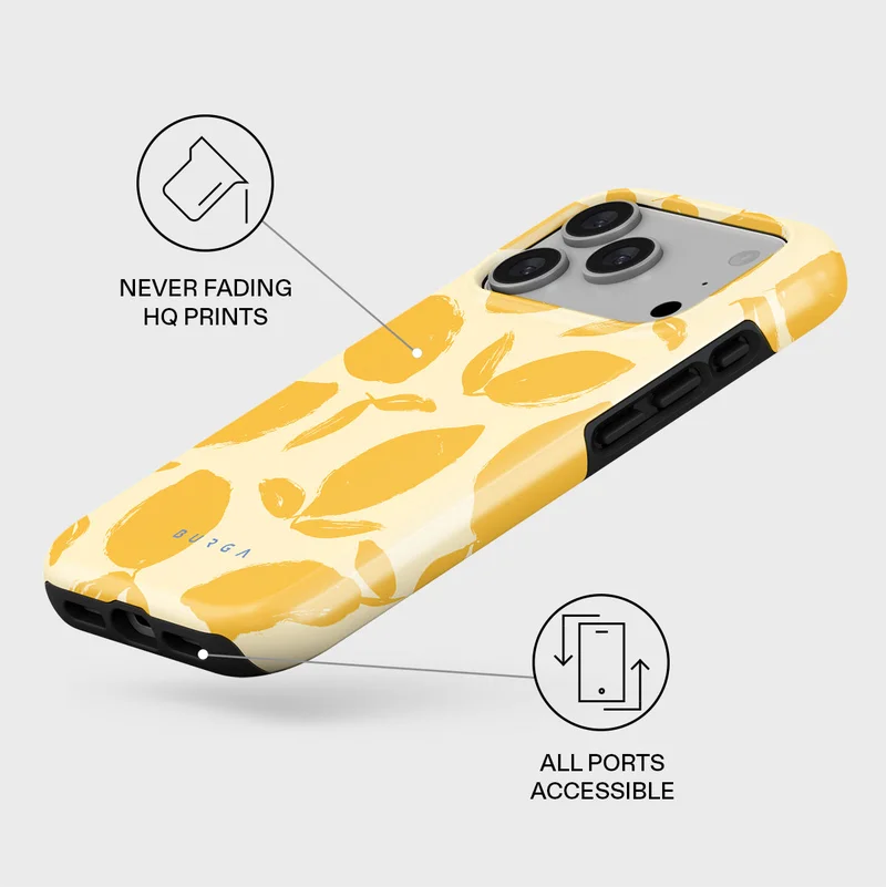 Burga iPhone 17 Pro Lemon Tart Burga iPhone 17 Pro Lemon Tart Premium Case Compatible with Hybrid Dual-Layer Hard Shell + Silicone Protection - Scratch-Resistant Shockproof Mobile Cover  | Best Price UAE