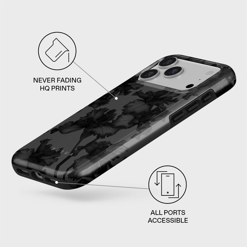 بورجا جراب بورجا لهاتف آيفون  برو ماكس ليلي فاخر متوافق مع طبقة مزدوجة هجينة من البلاستيك الصلب والسيليكون للحماية مقاوم للخدش والصدمات - Image 3