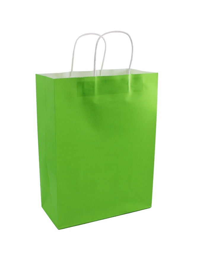 بارتي فن كيس هدايا ورقي 10 قطع/باكت مقاس 12x25x33.5سم لون أخضر - Image 1