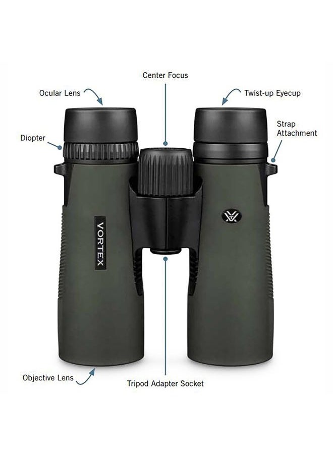 VORTEX Optics Diamondback HD 8x42 Binoculars - HD Optical System, Non-slip Grip, Waterproof, Fogproof, Shockproof, Included GlassPak - Unlimited, Unconditional Warranty  - Image 5