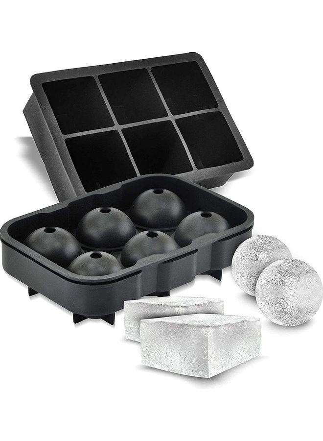 NIBEMINENT Set Of 2 Ice Ball Maker B122 Black - Image 1