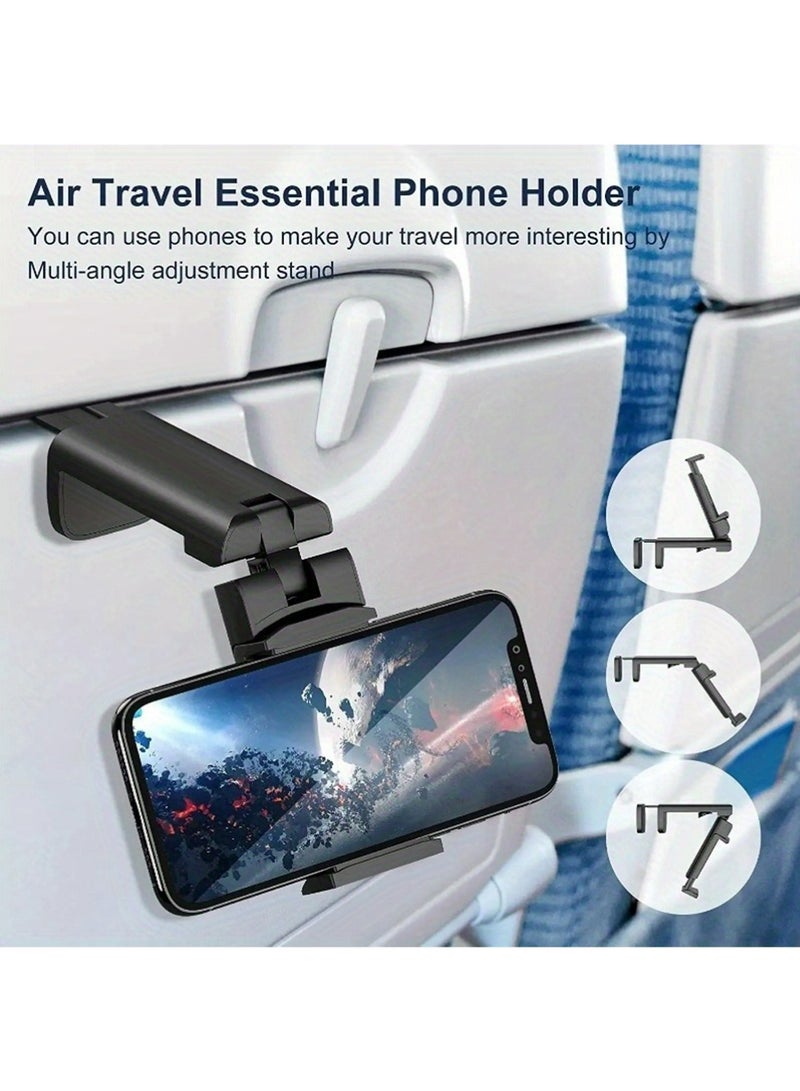 بولوز حامل هاتف السفر العالمي للطائرة: حامل الهاتف الأساسي للسفر للمكتب مع دوران متعدد الاتجاهات 360 درجة ، يجب أن يكون لدى ملحقات الرحلة حامل الهاتف للطيران ، الجدول - Image 3