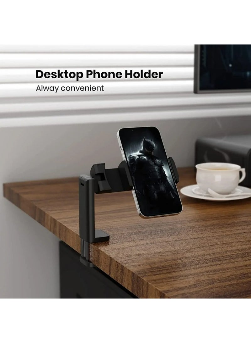 بولوز حامل هاتف السفر العالمي للطائرة: حامل الهاتف الأساسي للسفر للمكتب مع دوران متعدد الاتجاهات 360 درجة ، يجب أن يكون لدى ملحقات الرحلة حامل الهاتف للطيران ، الجدول - Image 5