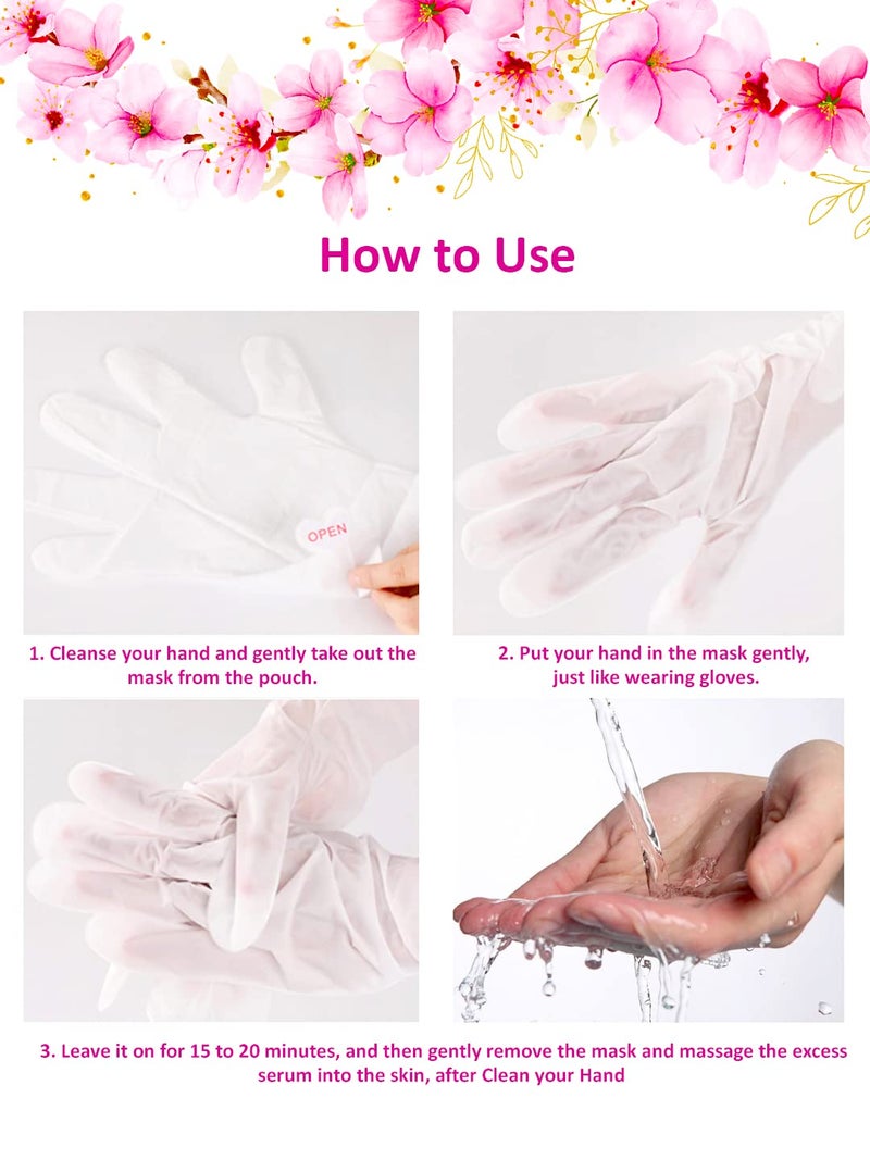 Masking Hand Hydration Gloves for Deep Moisturising Hydration  Nourishment Brightening remove dull dry skin Spa at Home Hand Mask for Soft and Silky Hands 80g pack of 4 - Image 5