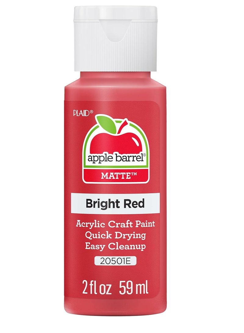 Apple Barrel Apple Barrel Acrylic Paint in Assorted Colors (2 oz), 20501, Bright Red  - Image 1