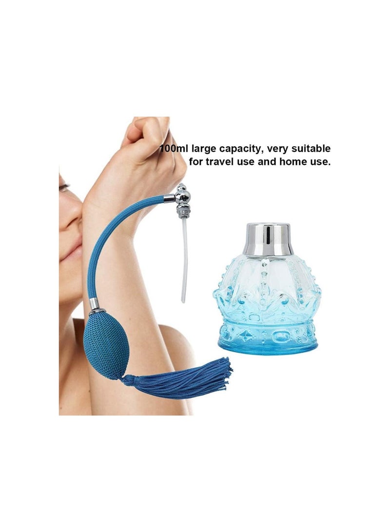 زجاجة عطر زجاجية قابلة لإعادة التعبئة بسعة 80 مل، زجاجة موزع بخاخ عطر فارغة، زجاجة عطر عتيقة مع شرابة للسفر المنزلي - Image 2