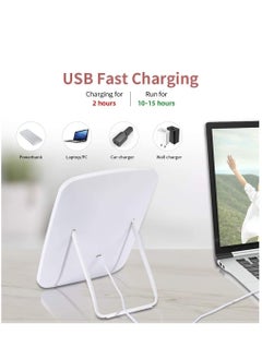 Arabest Makeup Mirror with Lights USB Rechargeable Vanity Mirror Touch Adjustable 3 Color Lighting Modes Lighted Makeup Mirror LED Brightness Adjustable Portable Makeup Mirror for Makeup Desk  - Image 5
