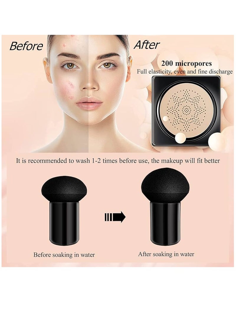 OCHEAL - Mushroom Head Air Cushion CC Cream Foundation Mushroom Head Foundation BB Cream Makeup Foundation Concealer Brighten Long lasting Oil Control and Moisturizing Natural 01 - Image 1
