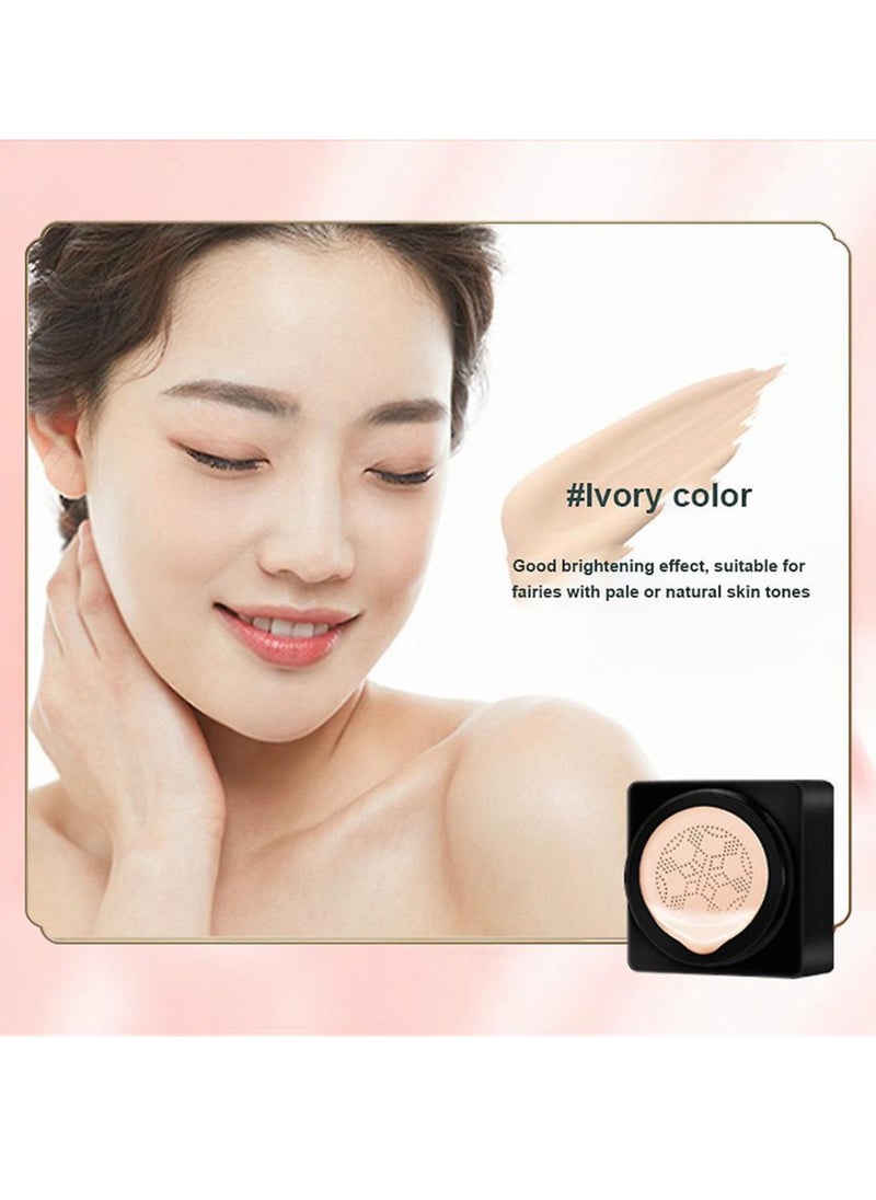 OCHEAL - Mushroom Head Air Cushion CC Cream Foundation Mushroom Head Foundation BB Cream Makeup Foundation Concealer Brighten Long lasting Oil Control and Moisturizing Natural 01 - Image 1