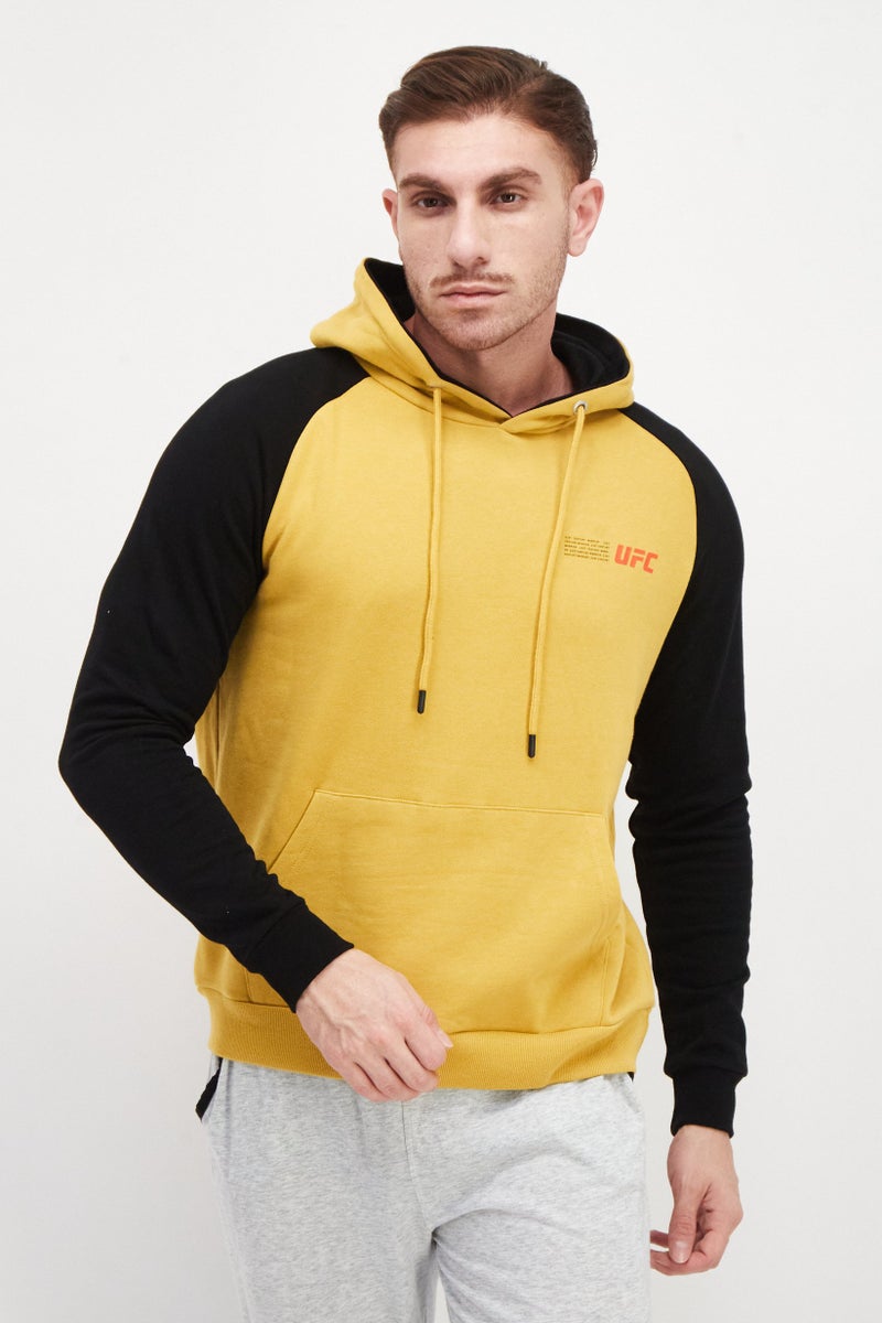 Ufc Men Sportswear Fit Long Sleeve Outdoor Hoodie, Yellow - Image 1