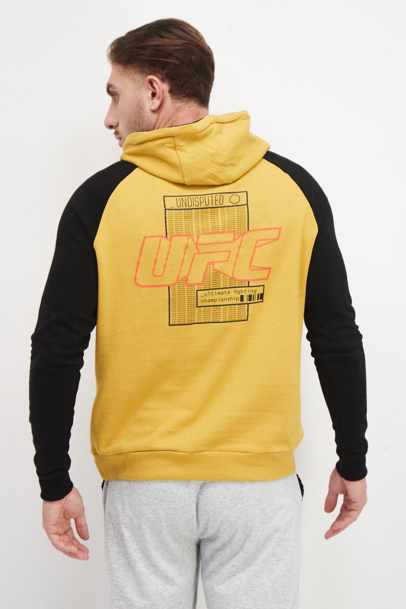 Ufc Men Sportswear Fit Long Sleeve Outdoor Hoodie, Yellow - Image 2