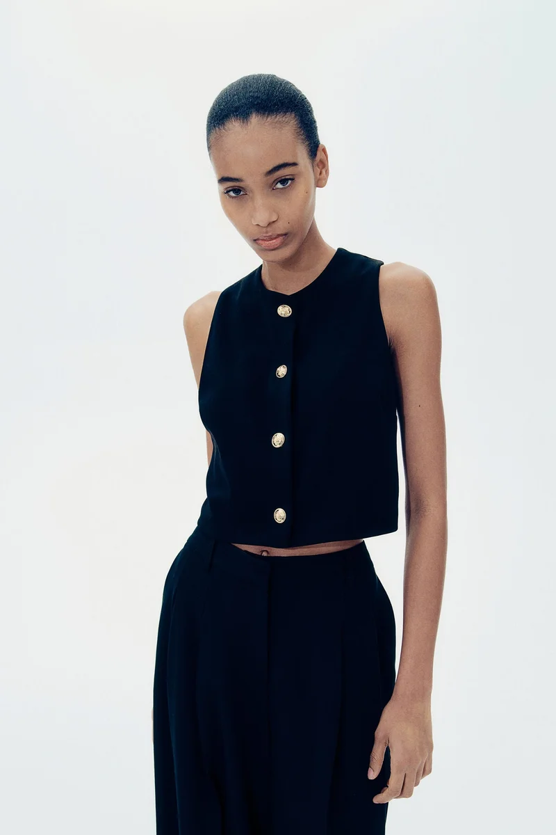 H&M Bouclé jersey waistcoat