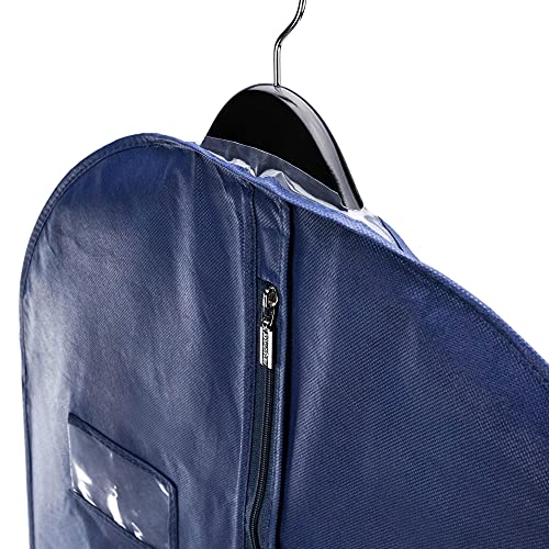 HANGERWORLD 40inch Garment Bag Suit Bags for Closet Storage Breathable Clothes Cover Dust Protector (3, Blue) - Image 5