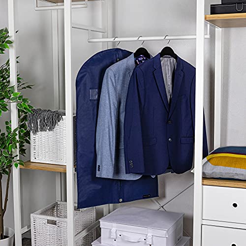 HANGERWORLD 40inch Garment Bag Suit Bags for Closet Storage Breathable Clothes Cover Dust Protector (3, Blue) - Image 4