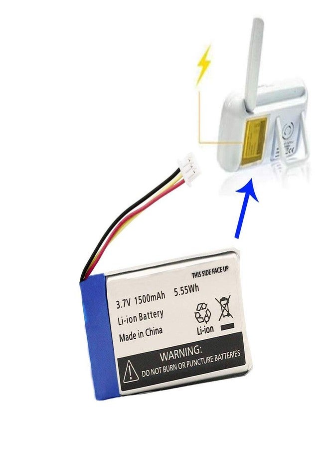 AOLIKES 1500mAh 3.7v Batteries Pack Replacement for Infant Optics DXR-8 Video Baby Monitor (2 Pack) - Image 2