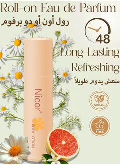 Nicor Roll-on Eau de Parfum Blend Home Perfume | Fresh & Clean | Based Roll On Home Perfumes | Long Lasting Fragrance Roll on Pheromones Home Perfume | Natural Home Fragrance 20ml (Fresh & Elegant)  - Image 1