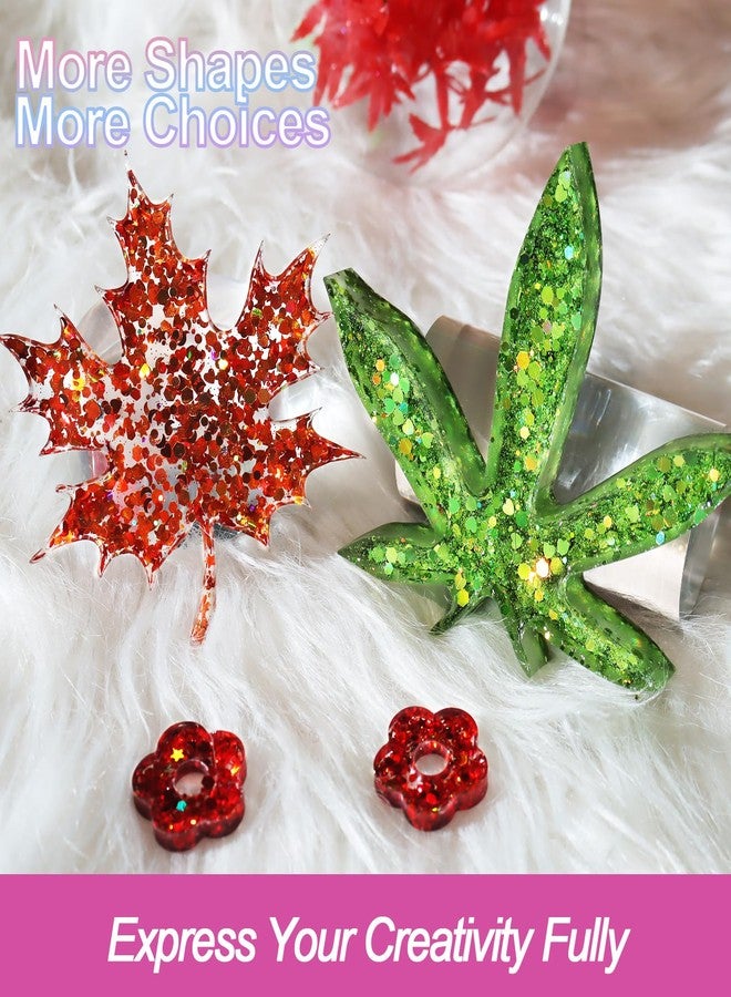 Renfio Mixed Shapes Confetti, Star Confetti Holographic Chunky Glitter, 1.75oz/50g Red Glitter Heart Moon Circle Sequins Valentines Glitter for Crafts for Nail Art Resin Tumblers - Crimson Starryscape - Image 4