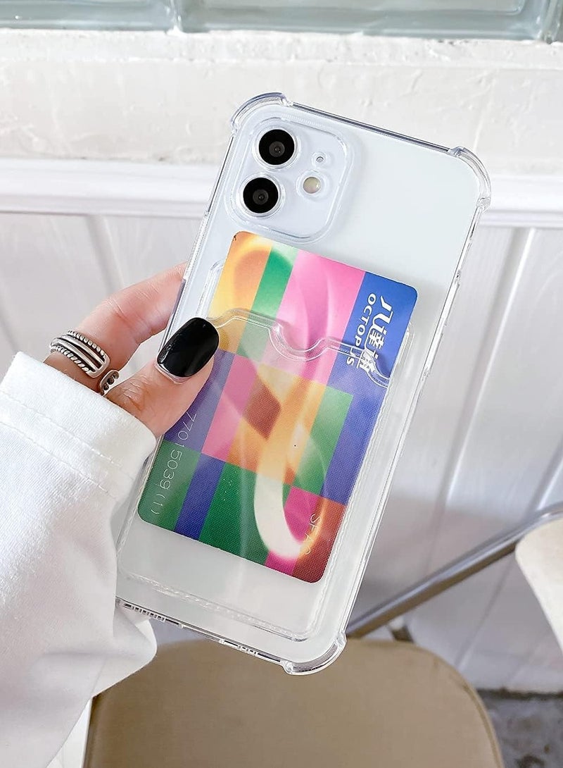 ten.tech TenTech Transparent cover with shockproof corners with card holder - card holder - heat-resistant polyurethane card holder for iPhone 11 - transparent  - Image 2