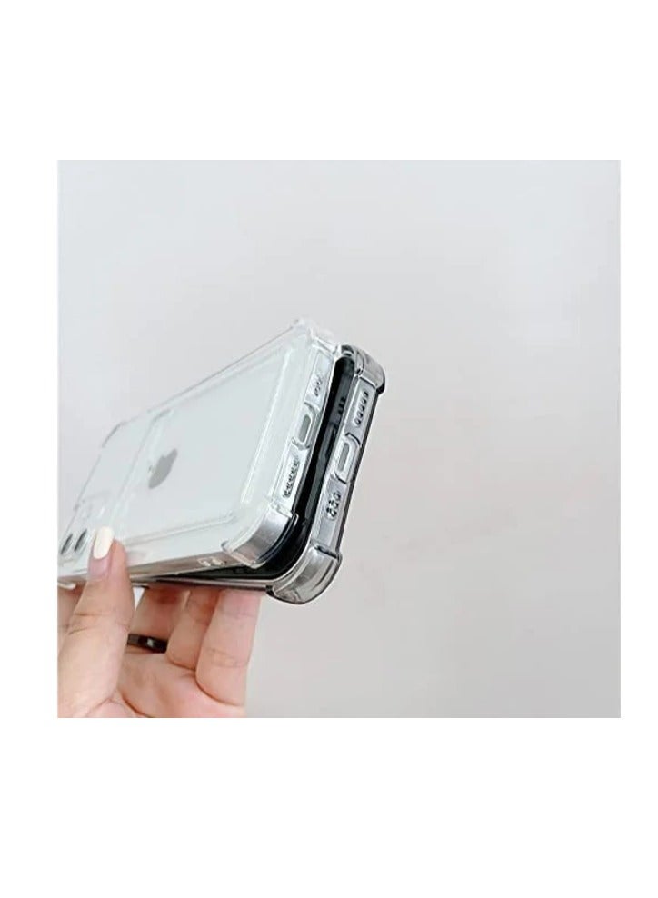 ten.tech TenTech Transparent cover with shockproof corners with card holder - card holder - heat-resistant polyurethane card holder for iPhone 11 - transparent  - Image 4