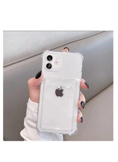 ten.tech TenTech Transparent cover with shockproof corners with card holder - card holder - heat-resistant polyurethane card holder for iPhone 11 - transparent  - Image 1