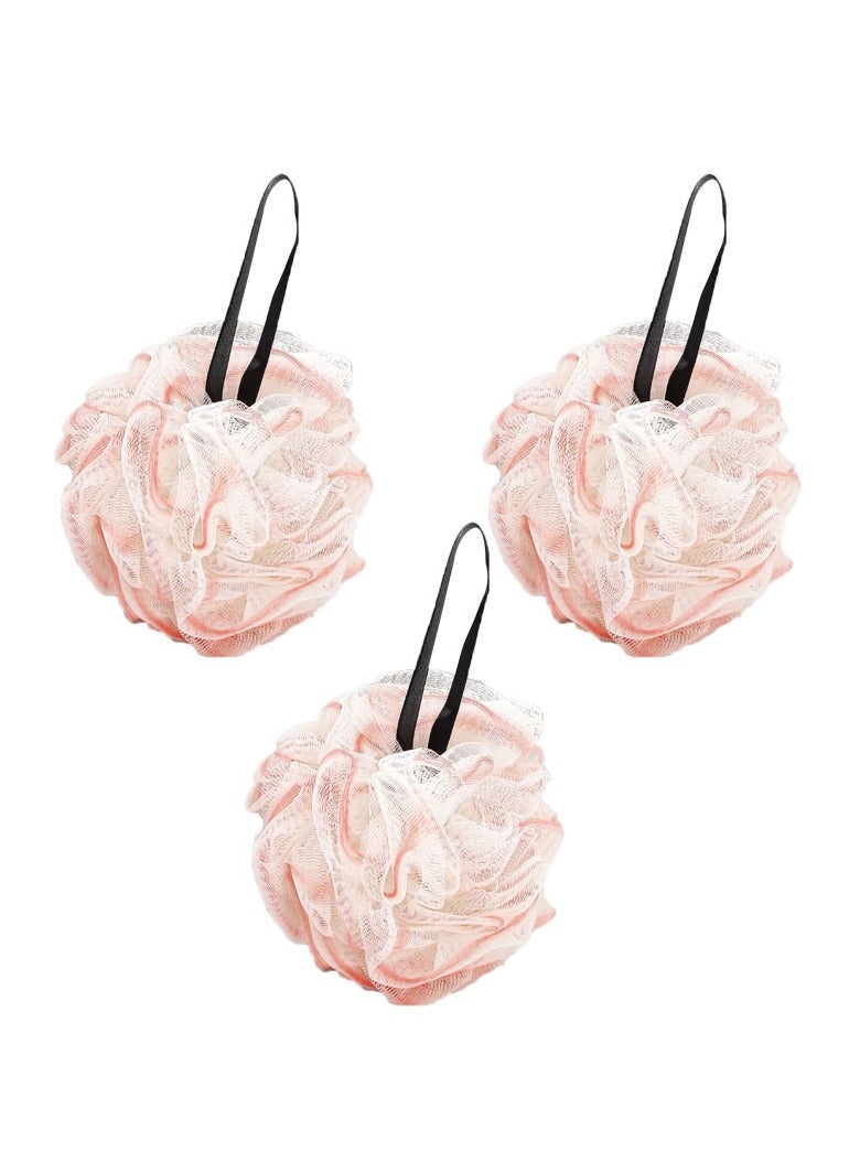 3 PCS حمام Loofah اسفنجة ناعمة دش Loofahs الكرات لغسيل الجسم الرجال النساء اكسسوارات الحمام
